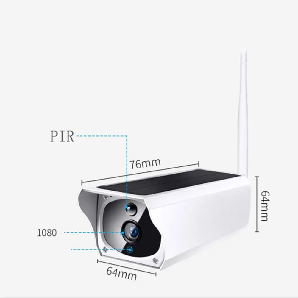 1080P wifi Беспроводная камера наблюдения для камеры наблюдения Водонепроницаемая домашняя камера безопасности с солнечной батареей