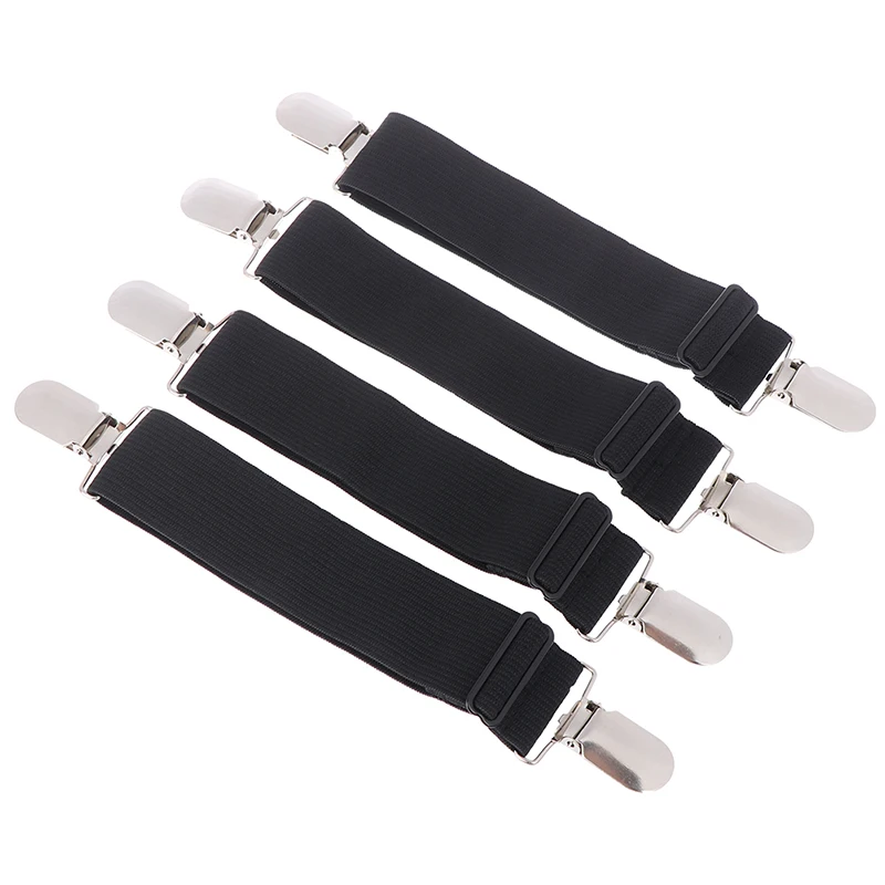 16Pcs/Set Bedding Holder Fasteners Adjustable Bedding Pan Elastic Bed Sheet Clip Mattress Cover Bedding Holder Fasteners - Цвет: black