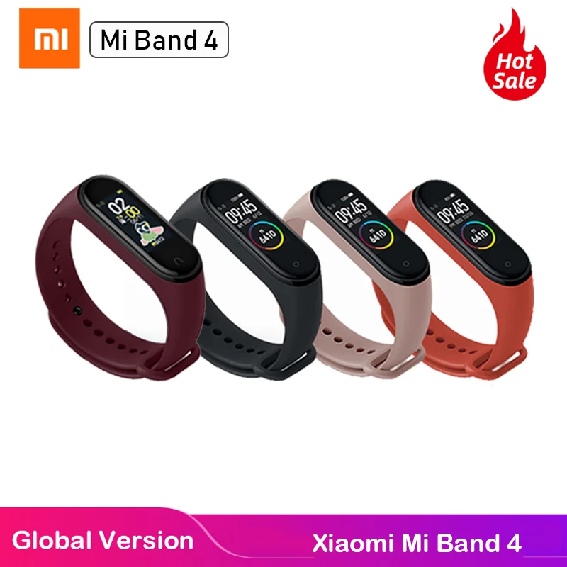 

In Stock Global Version Xiaomi Mi Band 4 Smart Bracelet AMOLED Screen Smartband Fitness Traker Bluetooth Sport Waterproof