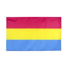 90*150cm Omnisexual Pride LGBT Pan Pansexual Flag podwójna penetracja flaga materiał poliestrowy Pansexual Flag tanie tanio CN (pochodzenie) Polyester Screen printing Decoration Hanging NONE