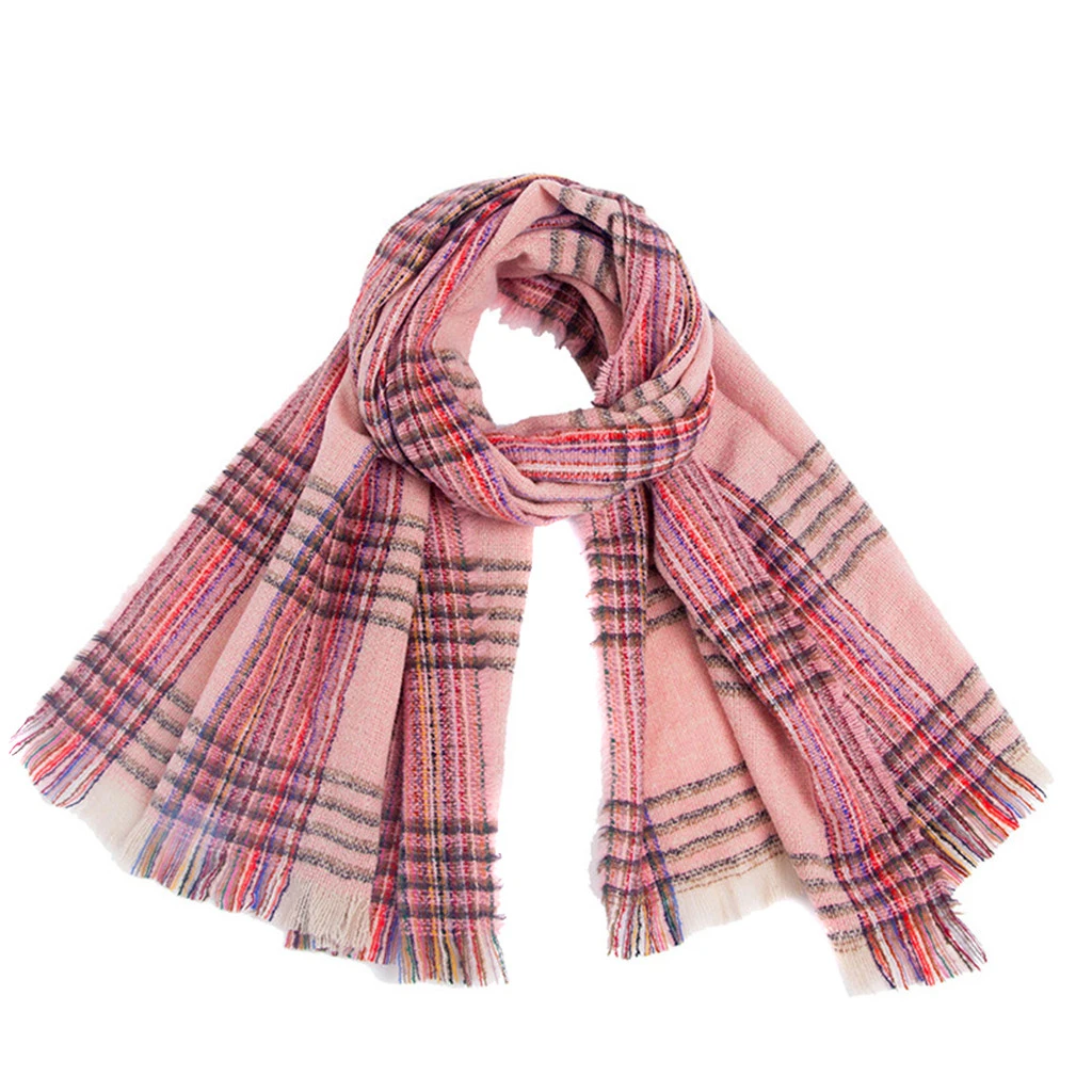 Hot 2019 New Spring Winter Scarf For Women Plaid Warm Cashmere Scarves Shawls Female Wraps Blanket Lady 919