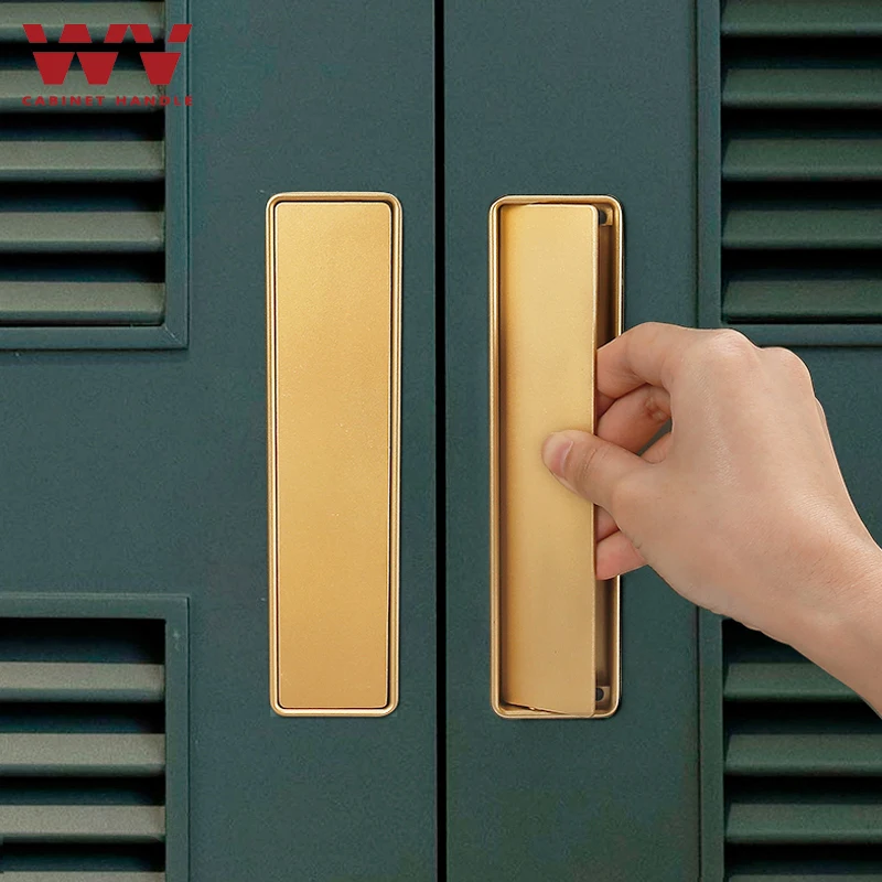 WV مخفي مقبض الباب الذهب الأسود جزءا لا يتجزأ من مقبض باب من سبائك الزنك  غير مرئية مقبض كابينة راحة تسحب مقبض الأثاث _ - AliExpress Mobile