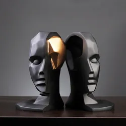 Statues créatives en résine, trou de cerveau large ouvert, sculpture, décoration artisanale, cadeaux, Figurines de bureau, accessoires de décoration moderne pour la maison 