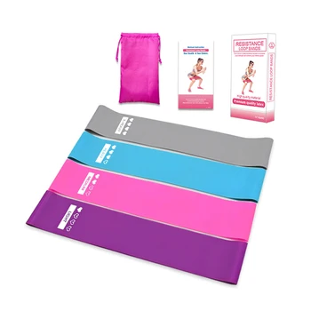 

4pcs Latex Tension Band Fitness Non-slip Yoga Resistance Bands Exercise Physical Therapy Household Fitness