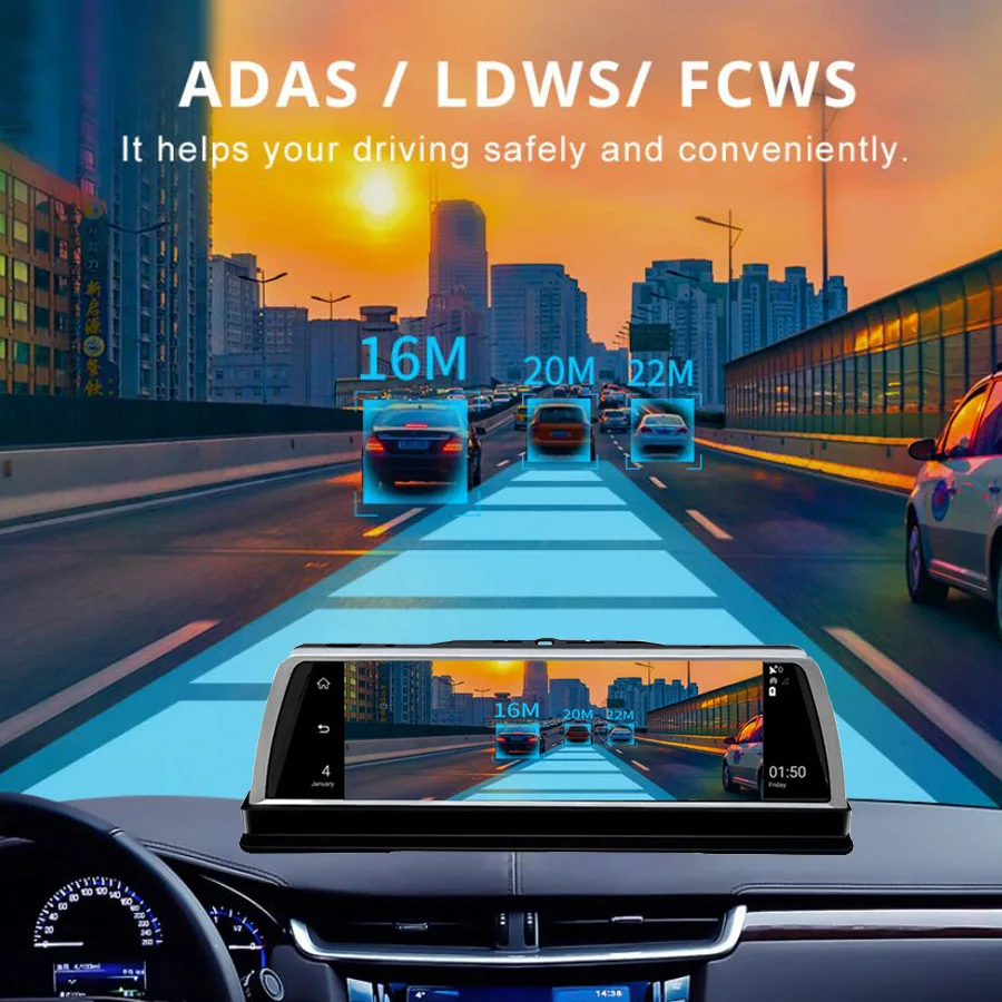 WHEXUNE 4CH камеры Автомобильный видеорегистратор FHD видео рекордер 1" Android 5,1 gps Navi центральная консоль ADAS Wifi видеорегистратор 360 градусов панорамный