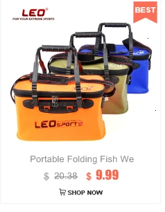 LEO портативный складной износ рыбы ведро Открытый EVA рыболовные снасти коробки с ручкой рыболовные сумки Открытый рыболовный бак для воды