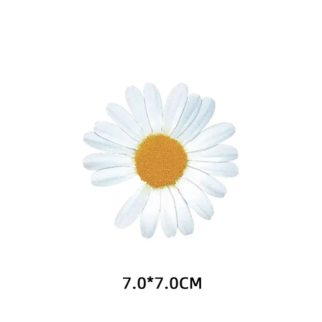 Flower Patch Iron-on Transfers for Clothing Thermoadhesive Patches Daisy Stickers Diy Flex Fusible Transfer Appliques Stripes 0213-s