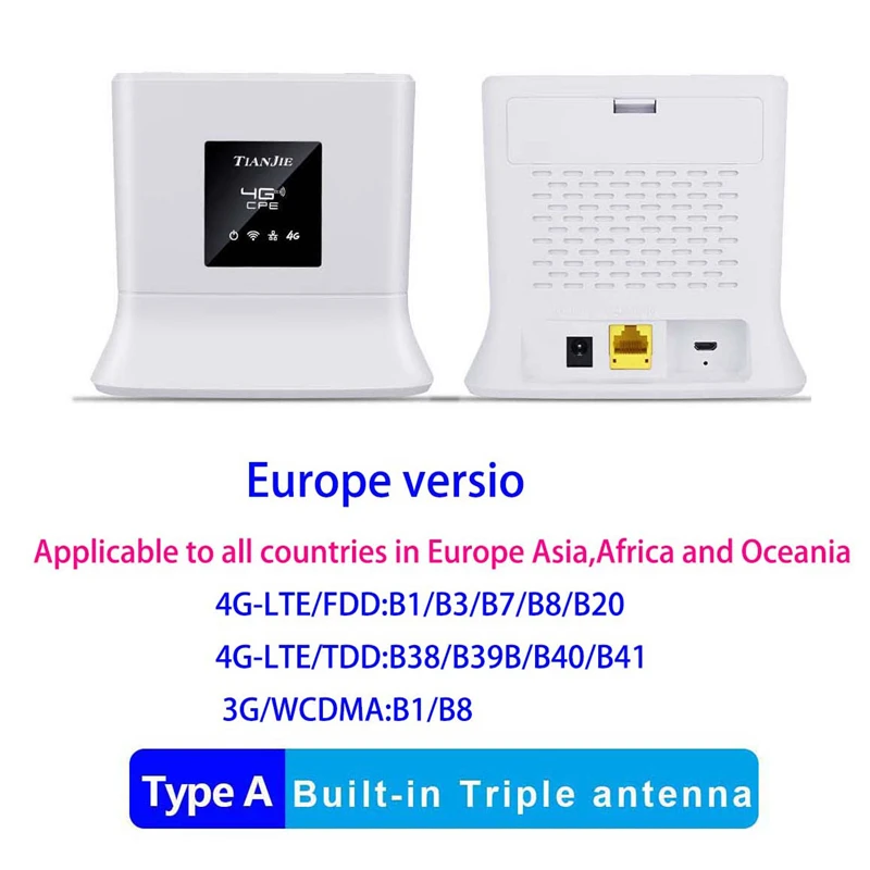 4G Wifi Router Wireless Modem 4g Wifi Sim Card Mobile Routers For IP Camera/Outside Wi-Fi Coverage Removable External Antenna top rated wifi signal booster Wireless Routers