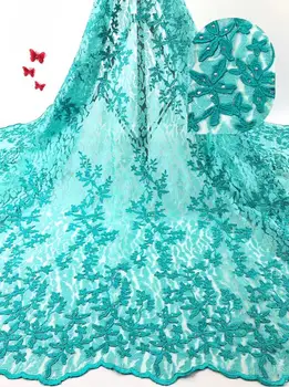 

Pretty design embroidered tulle French net Lace ZH-98514 for summer dress