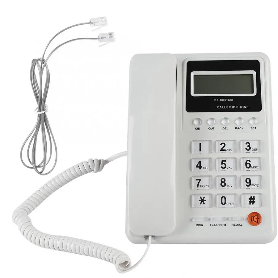 Домашний отель DTMF/FSK проводной настольный телефон, офисный стационарный телефон, Определитель номера, дисплей