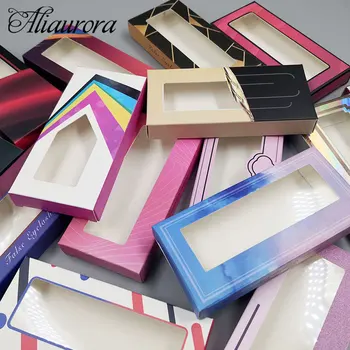 

NEW 20/30/50/100 pcs Mink Eyelash Packaging Box Wholesale Lashes Bulk Empty False Eyelash Boxes For 25mm 3D Mink Lashes Case