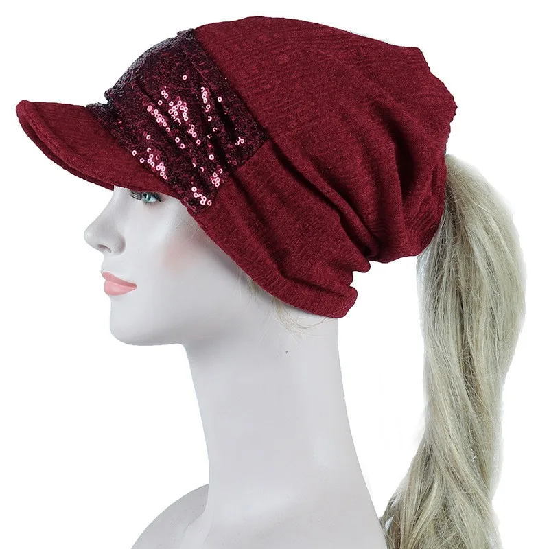 Новинка, весна-зима, Женская однотонная индийская эластичная шапка с блестками, аппликация, шарф для выпадения волос, аксессуары для волос, женская шапка# O26