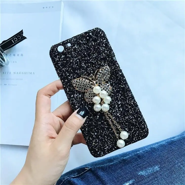 Новые блестящие Чехлы для Huawei Nova 2i 4 4E Mate 10 Lite Honor 9i 8X Y9 2019 Play Bling Cover Hard PC Capa Butterfly Bumper