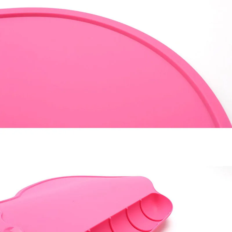 4 цвета Детские Силиконовые пластины на присоске Нескользящие цельные детские силиконовые подставки под тарелку Водонепроницаемая детская обеденная тарелка, столовая посуда
