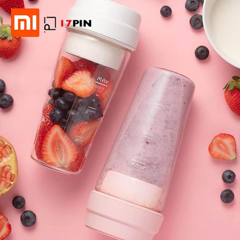 Xiaomi электрическая соковыжималка для фруктов, ручной смузи, блендер, перемешивание, перезаряжаемая мини-портативная чашка для сока, вода 3