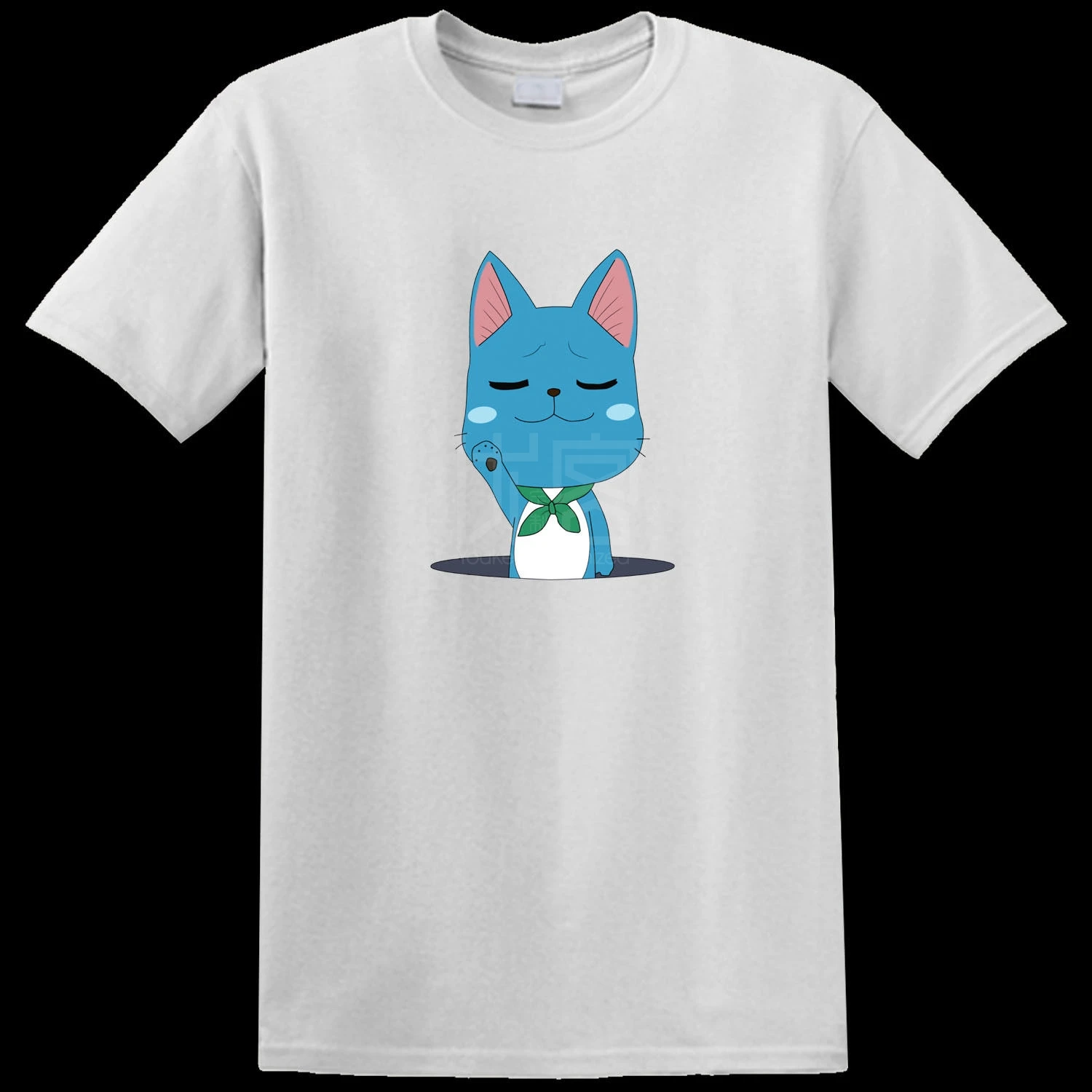 Happy Cat Natsu Dragneel Fairy Tail Аниме Манга Женская футболка S до 3XL Новая Летняя мужская