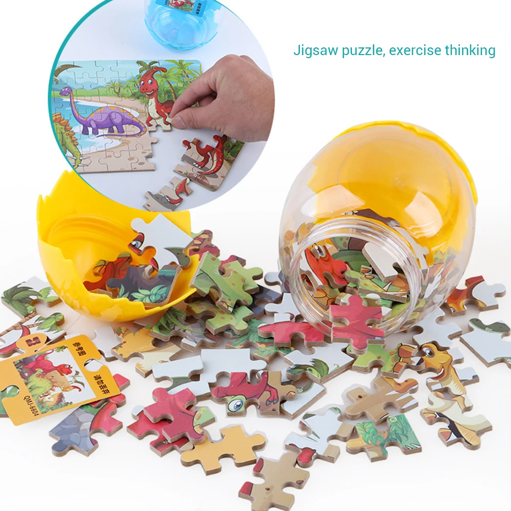 Гигантский Динозавр яйцо 60 штук деревянный паззл с динозаврами детская