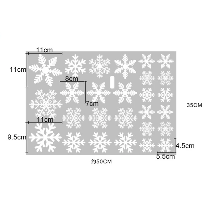 Merry Christmas Snowflake Window Sticker Frozen Party Winter Wall Stickers DIY Happy New Year Xmas Decor Shop Window Ornaments