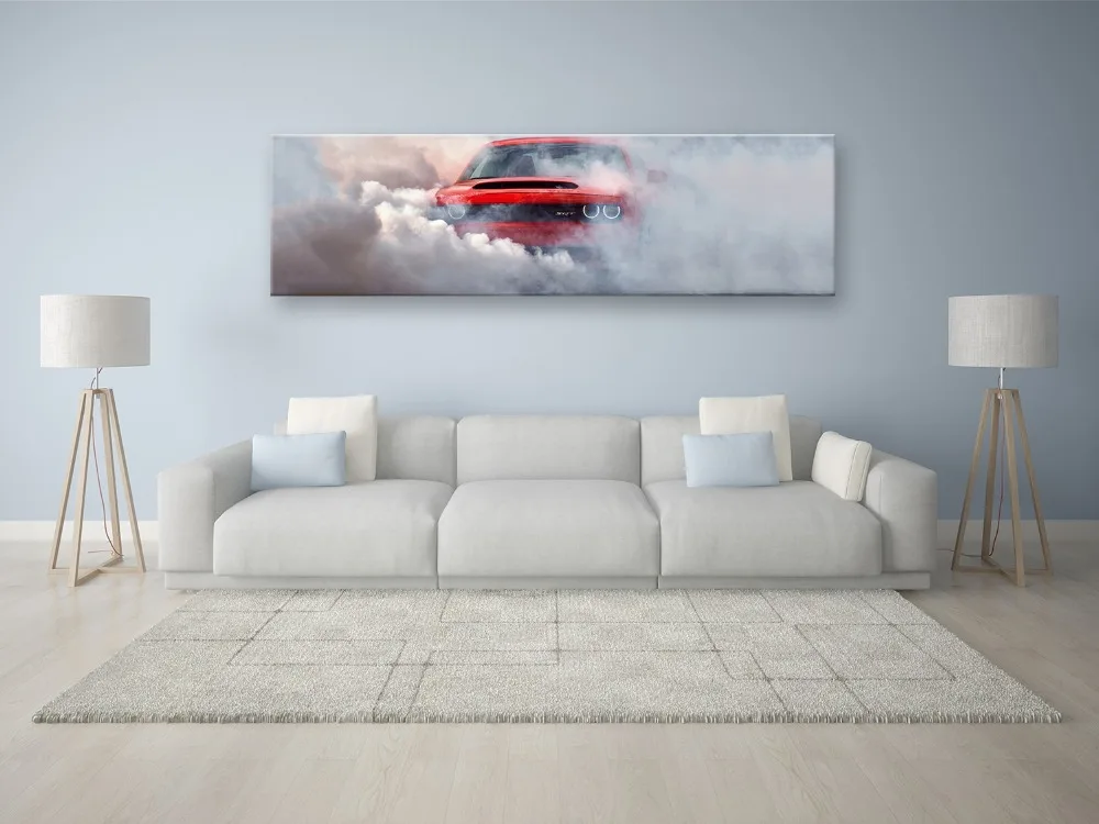 Картина на холсте на тему спорта автомобиль dodge challenger demon Wall Art Картина модульные обои плакат HD печать для гостиной домашний декор