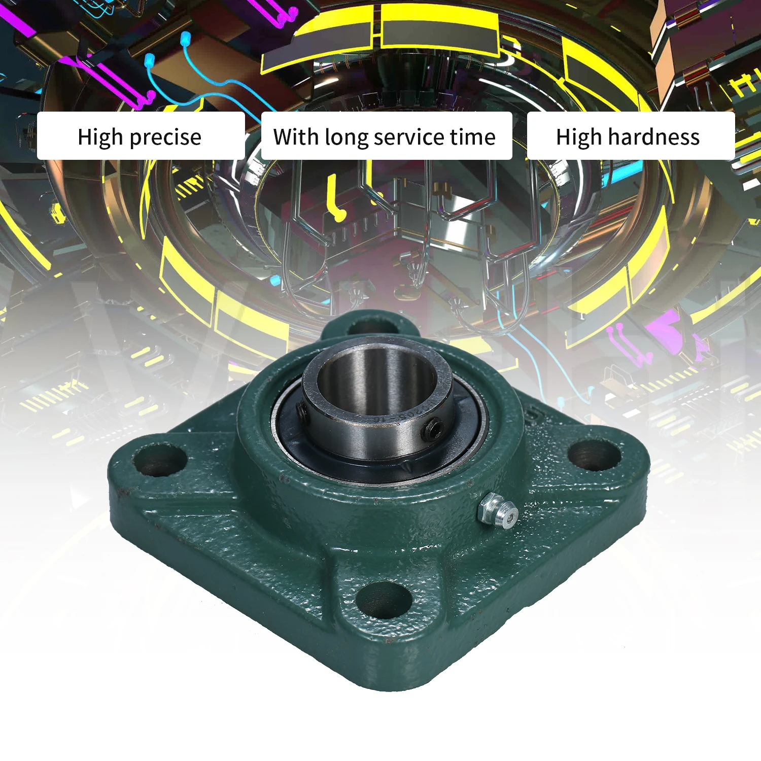 

1 Inch 4 Bolts Pillow Block Square Flange Bearing UCF205-16 with Bearing Steel and Cast Iron Housing