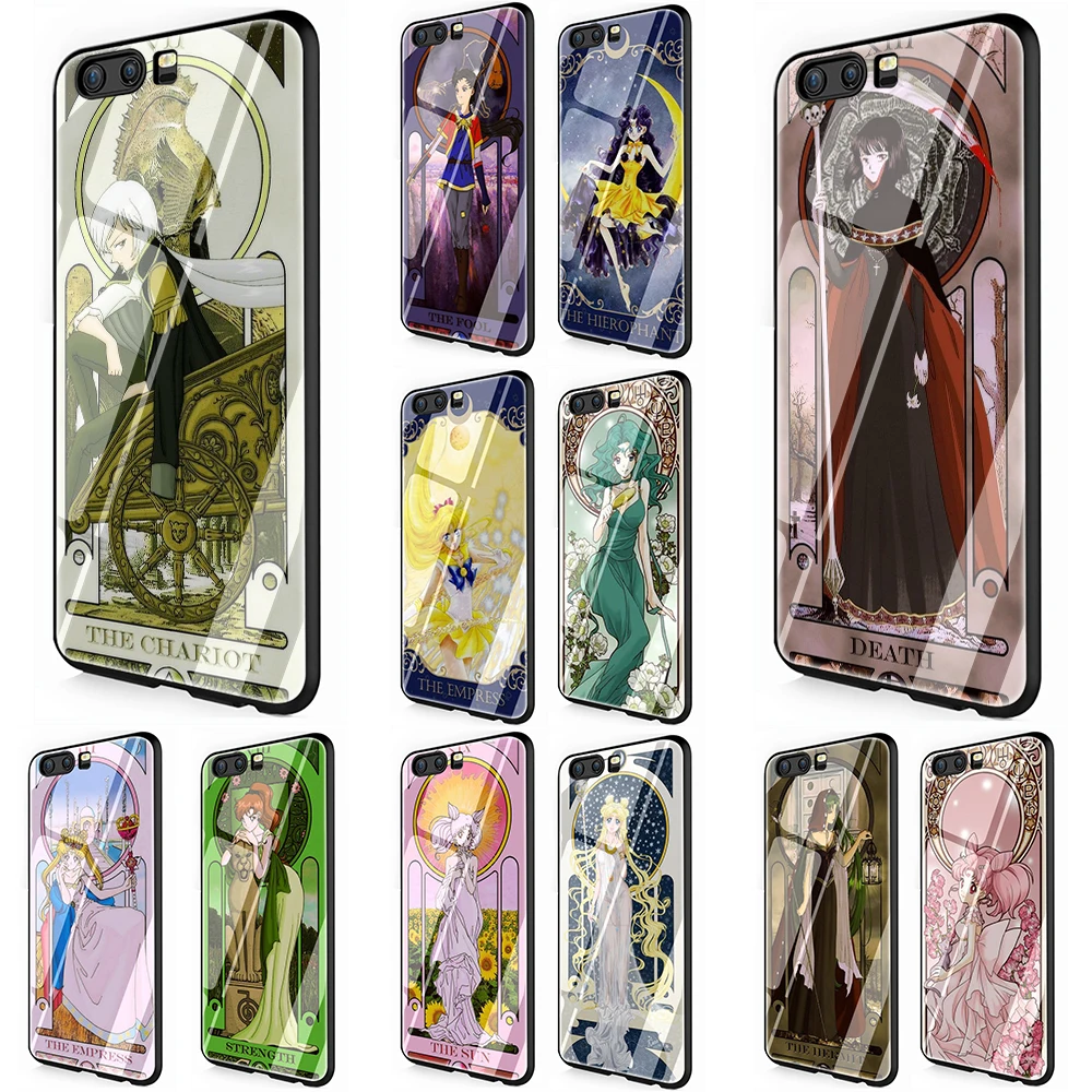 EWAU Sailor Moon Tarot отличный стеклянный чехол для телефона huawei P20 30 P Smart Mate20 pro Lite Honor9 10 Lite