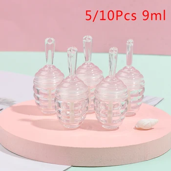 

5/10Pcs Empty Lip Gloss Tube Containers ClearMini Sample Cosmetic Refillable Lip Balm Bottles 9ml