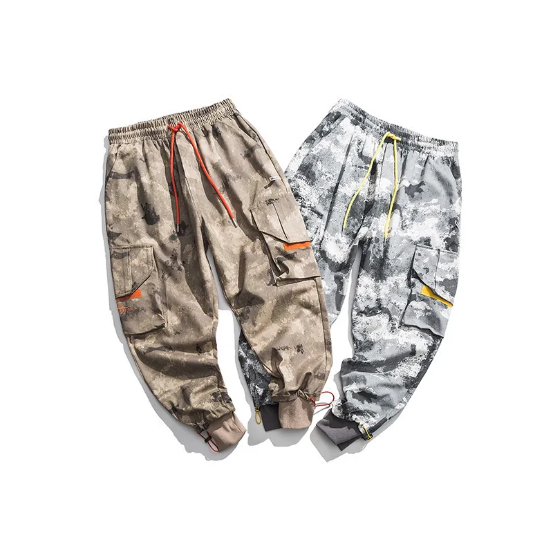 

2019 New Style Japanese-style National Trends Camouflage Pants MEN'S Casual Pants Autumn And Winter Loose-Fit Drawstring Ankle B