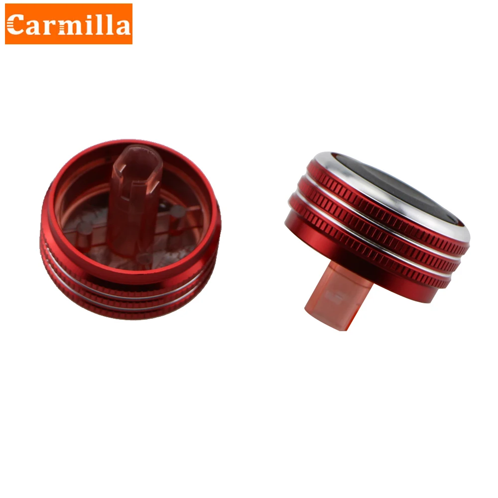 Carmilla 인테리어 부품 KIA RIO K2 KX 크로스 현대 솔라리스 2017-2021 에어컨 노브 AC 컨트롤 스위치 노브 2 개/대
