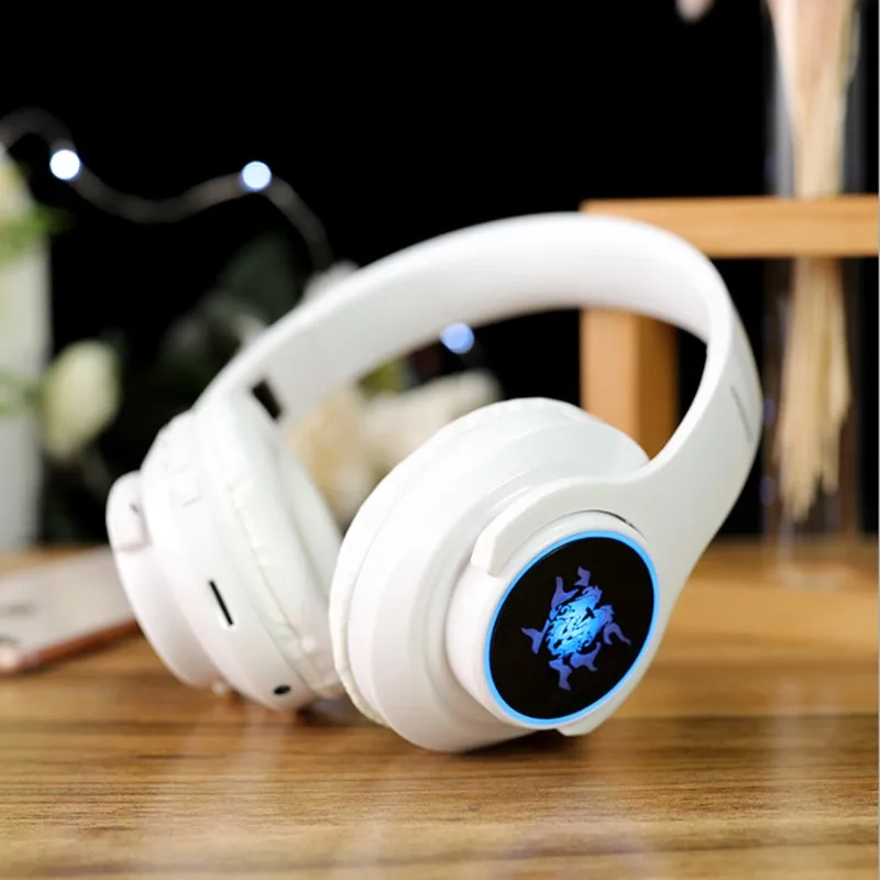 Беспроводной телефон bluetooth 4,1 HIFI семицветный светодиодный наушник на ухо водонепроницаемый с микрофоном наушники auricolari headse
