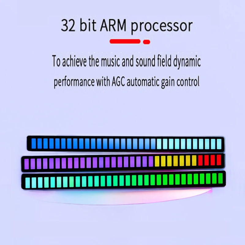 Controle de voz rgb colorido rgb, barra