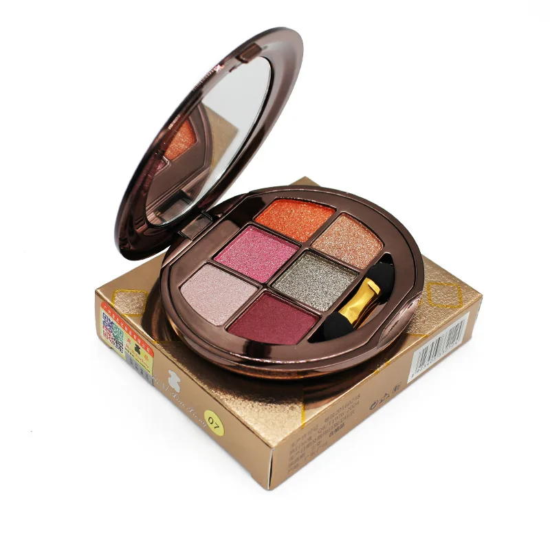 

Makeup Eye Shadow6 Color Slip-Flash Exactly Diamond Eye Shadow Nude Makeup Earth Color Diamond Brite Eyeshadow Compact
