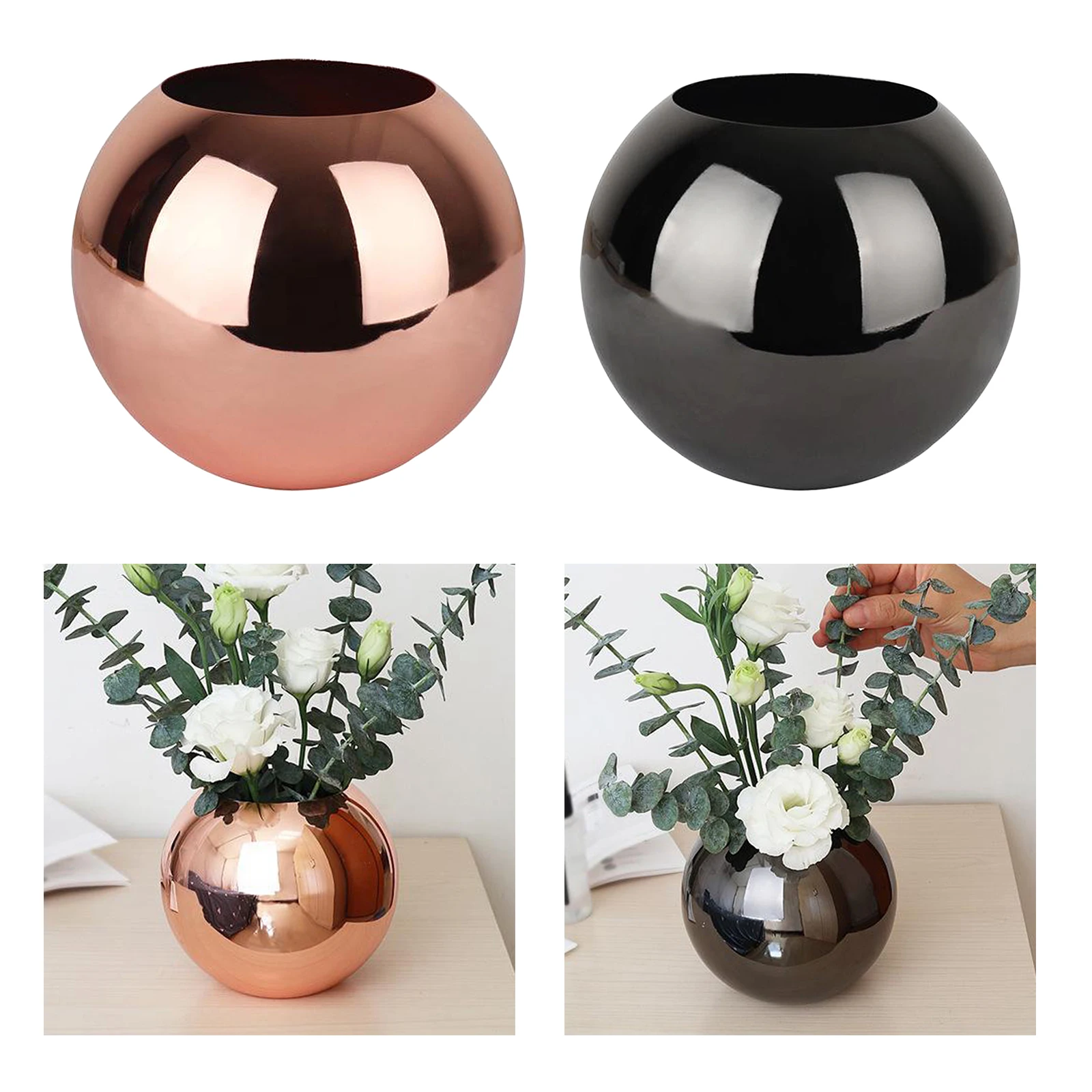Small Bud Vase Decor Round Flower Vase Hydroponics Container Floral Vases