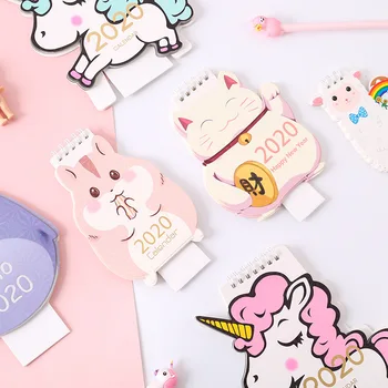 

Year 2020 Unicorn Alpaca Hamster Desktop Paper Calendar Daily Scheduler Table Planner Yearly Agenda Organizer