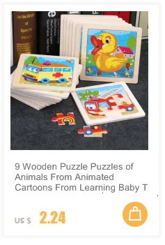 9 Wooden Puzzle Puzzles of Animals From Animated Cartoons From Learning Baby Toys Wood Toys Educational Toys Wood Puzzle Games