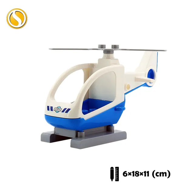 Trailer Car model Airplane Big Building Blocks Vehicle Accessory Compatible Classic Assemble Bricks Children DIY Toys Girl Gift CHE017-bai