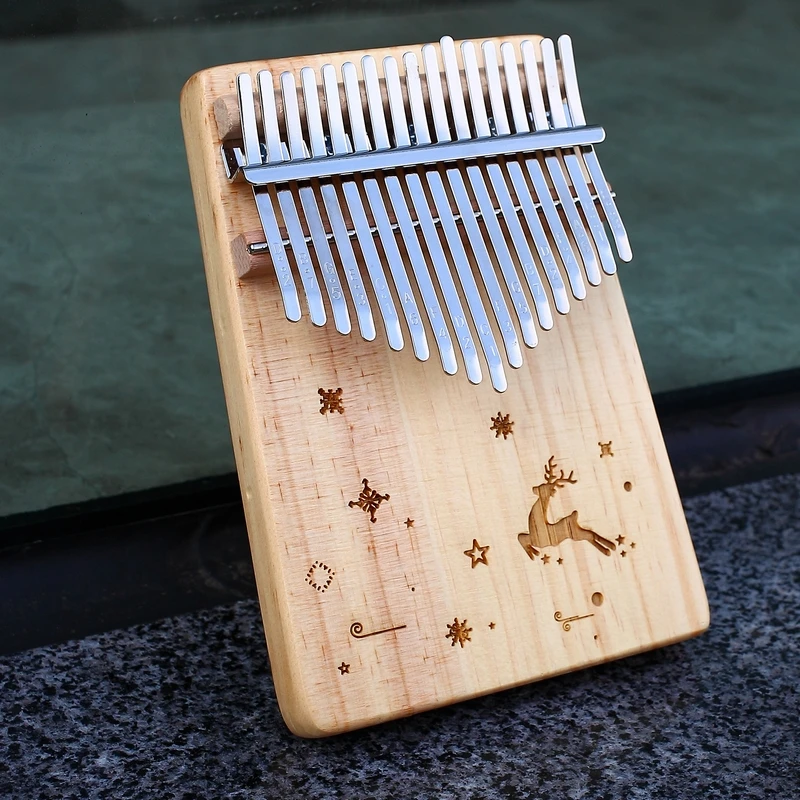 KERUS Kalimba большой палец фортепиано 17 клавиш с красного дерева портативный Mbira палец пианино подарки для детей и фортепиано начинающих профессиональный