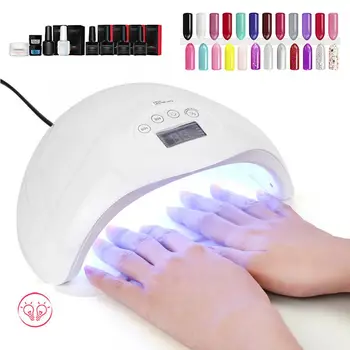 

Professional Nail Art UV LED Nail Lamp Nail Dryer Nail Gel Polish Curing Machine With Smart Sensor Home Nail Art Tools AU Plug