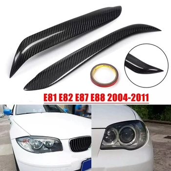 

Carbon Fiber Car Headlight Eyebrows Eyelids Cover for-BMW E81 E82 E87 E88