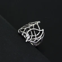 Vintage de Color plata anillo de Thranduil Bosque Negro Rey elfo nido hueco anillo de Legolas padre la desolación de Smaug joyería