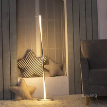 Скандинавский светодиодный напольный светильник для гостиной, напольный светильник для спальни, прикроватный светильник с регулируемой яркостью, светодиодный напольный светильник, стоячий светильник