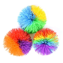 Boule à cordes arc en ciel pour enfant, jouet anti Stress, doux, sensoriel, pour autisme, amusant, 1 pièce, 6cm 