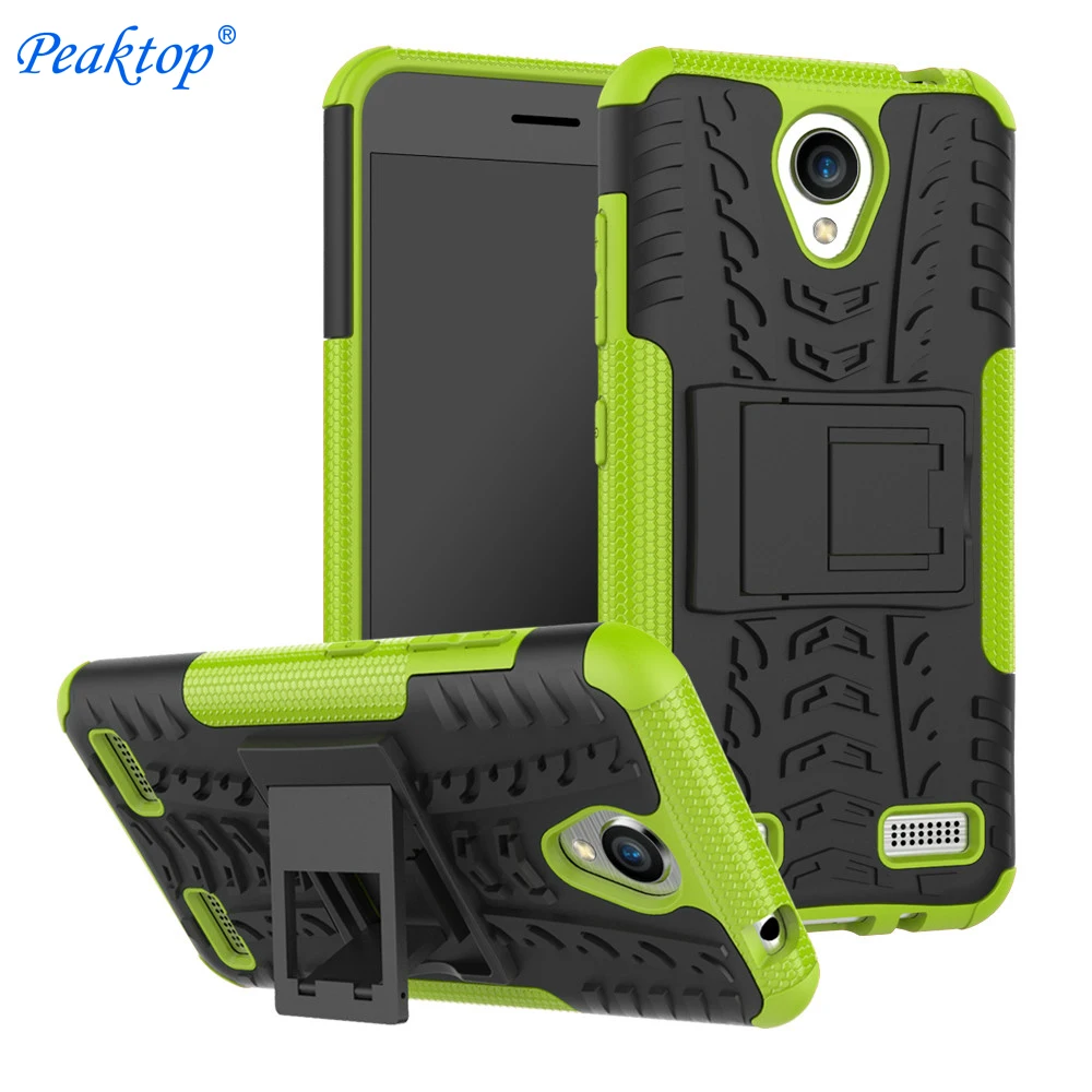 

For ZTE Blade A520 Case 5.0inch TPU & PC Silicone Dual Armor Back Cover with Stand Holder Hard Case For ZTE Blade A520 A 520