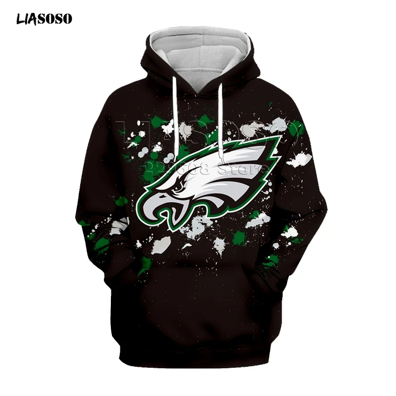 2020 fashion the new 3D Printed Eagle Print Hoodie trendy Harajuku Sweatshirt Hockey Team LOGO Sportswear puck pullover | Мужская одежда
