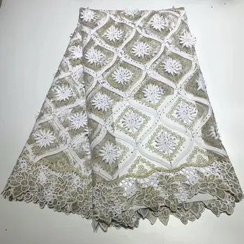 

New Arrival French Net Lace Fabric Guipure Tulle Lace High Quality 5 Yards For Wedding