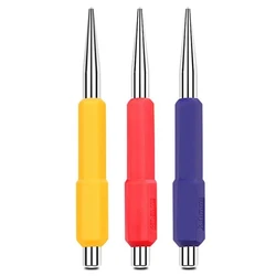Ensemble d'outils de manucure, ensemble de poinçons en acier allié, 2.5/3/4Mm, ensembles de clous de charpentier, ensemble de poinçons centraux 