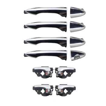 

8PCS CHROEM OUT AND INTERIOR DOOR HANDLE FOR HYUNDAI TUCSON 2010-2015 IX35 82610-2S000 82620-2S000