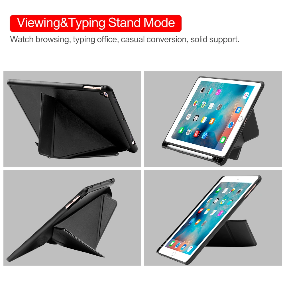 Умный чехол для iPad 9 7 2017 2018 подставка из искусственной кожи Air 1 2 5 6 го поколения с