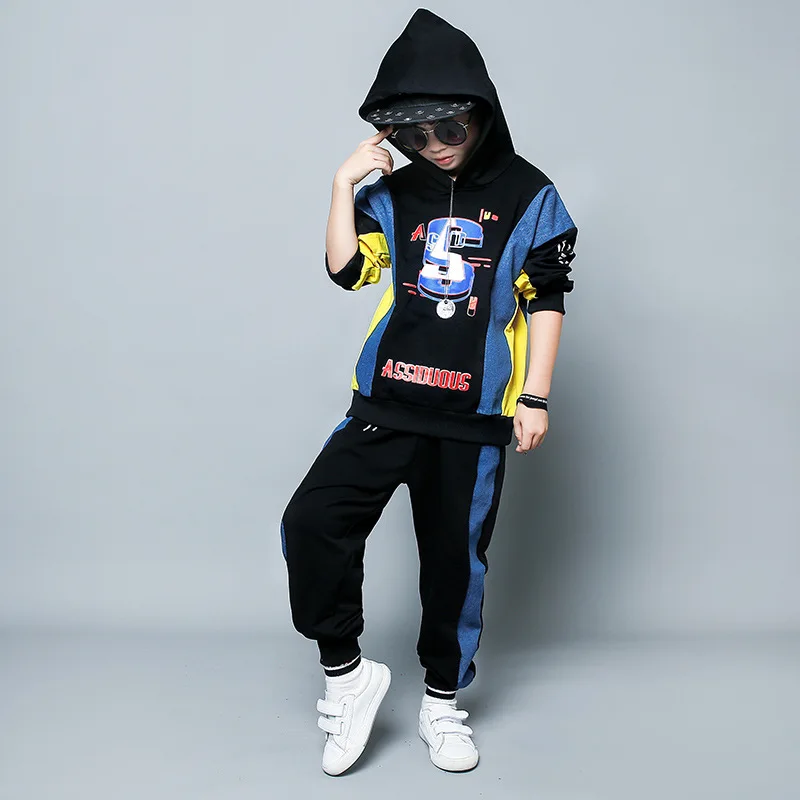 Джинсовая детская одежда джинсовый костюм для мальчиков новейшая Весенняя Детская куртка в Корейском стиле джинсовая куртка для больших детей+ джинсы комплект из 2 предметов - Цвет: as picture