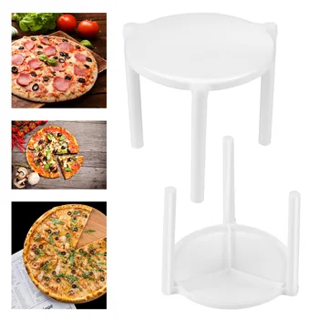 

100pcs Pizza Saver Stand White Plastic Tripod Stack For Restaurant Container Pizza Stand Tripod Anti-Adhesion Support Frame