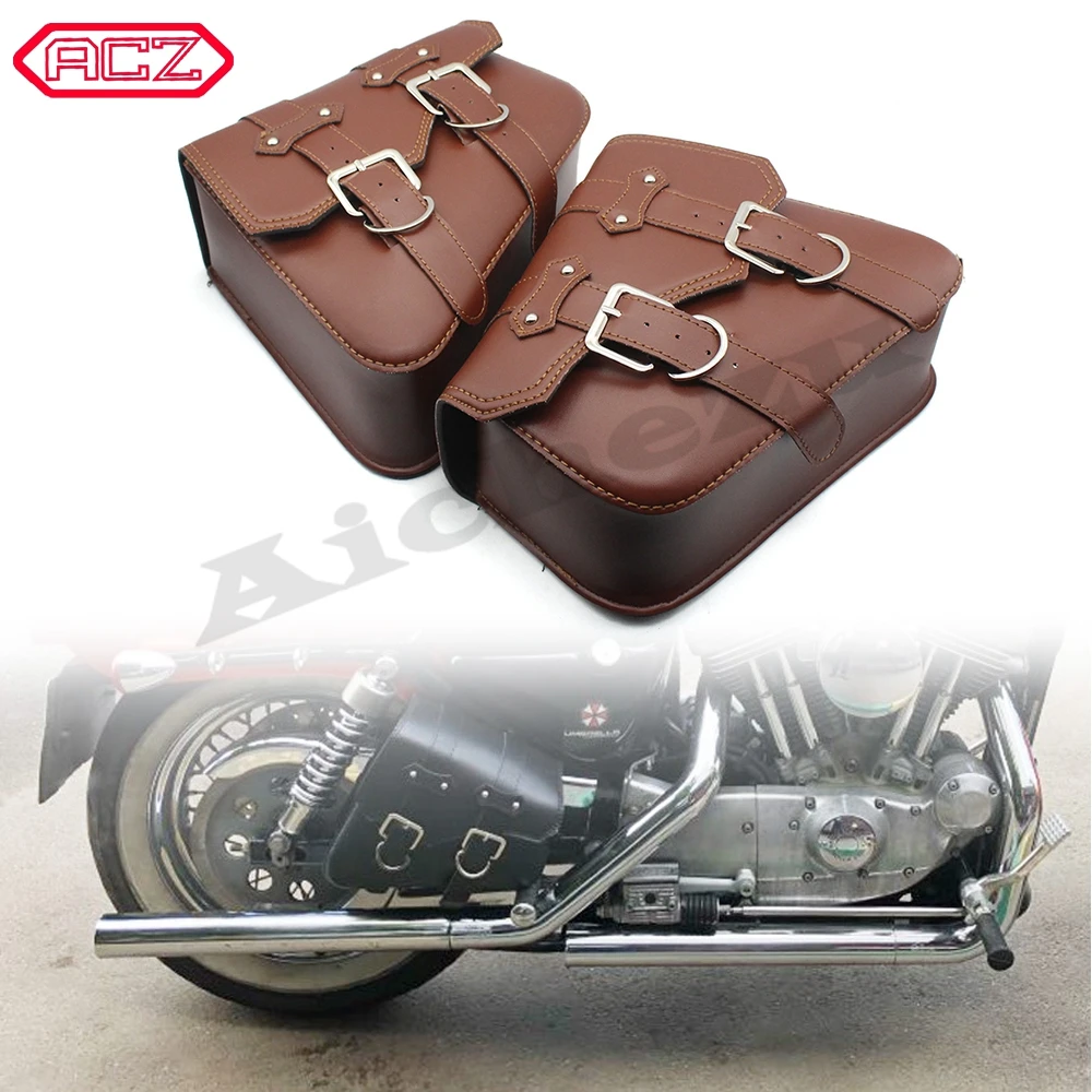Кожаные сумки-седла для мотоциклов Honda Yamaha Harley XL883 XL1200 |